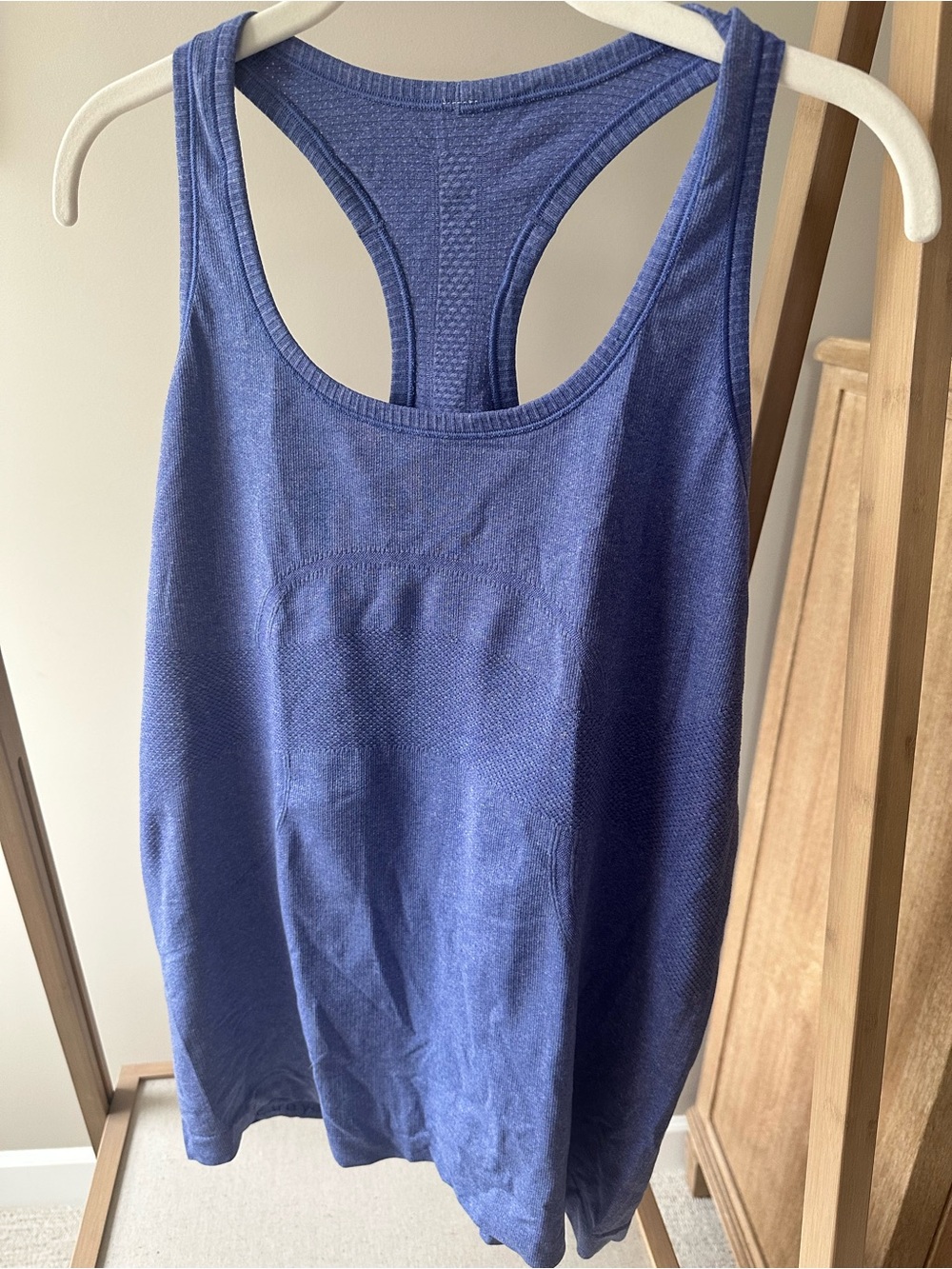 Lululemon Swiftly Tech Racerback Tank Heathered Blue Periwinkle Seamless Silvere